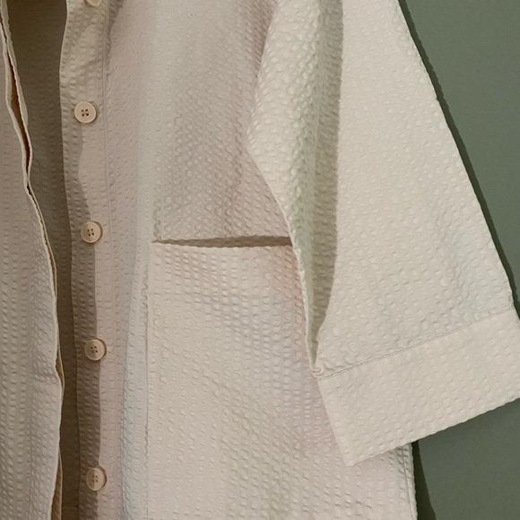 COS Oat Seersucker Chore Coat US Size 8 - Picture 2 of 6